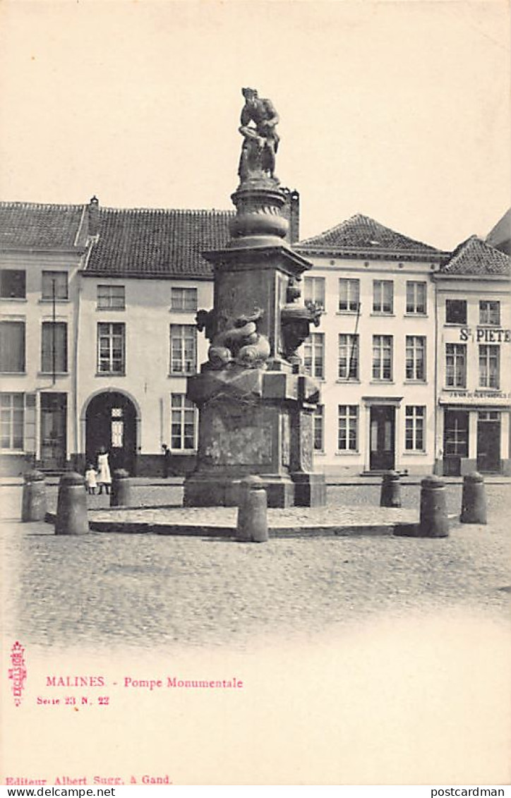 België - MECHELEN (Ant.) Standbeeld Van Neptunus - Uitg. A. Sugg Serie 23 N. 22 - Mechelen