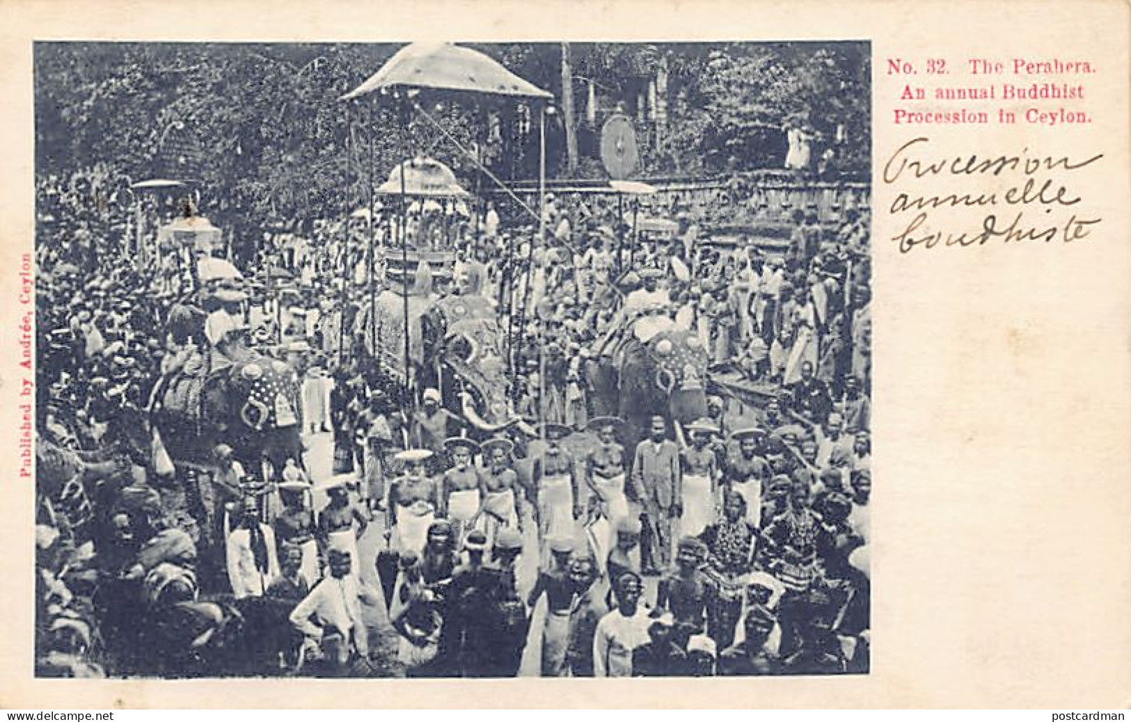 Sri Lanka - The Perahera, An Annual Buddhist Procession In Ceylon - Publ. Andrée 82 - Sri Lanka (Ceylon)