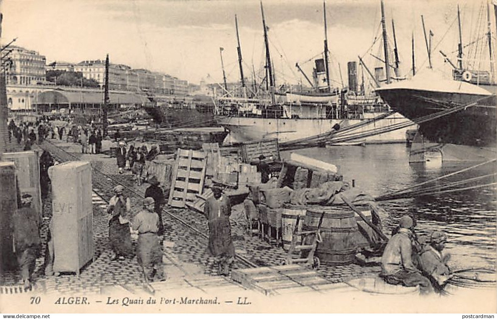 Algérie - ALGER - Les Quais Du Port Marchand - Ed. Lévy L.L. 70 - Alger
