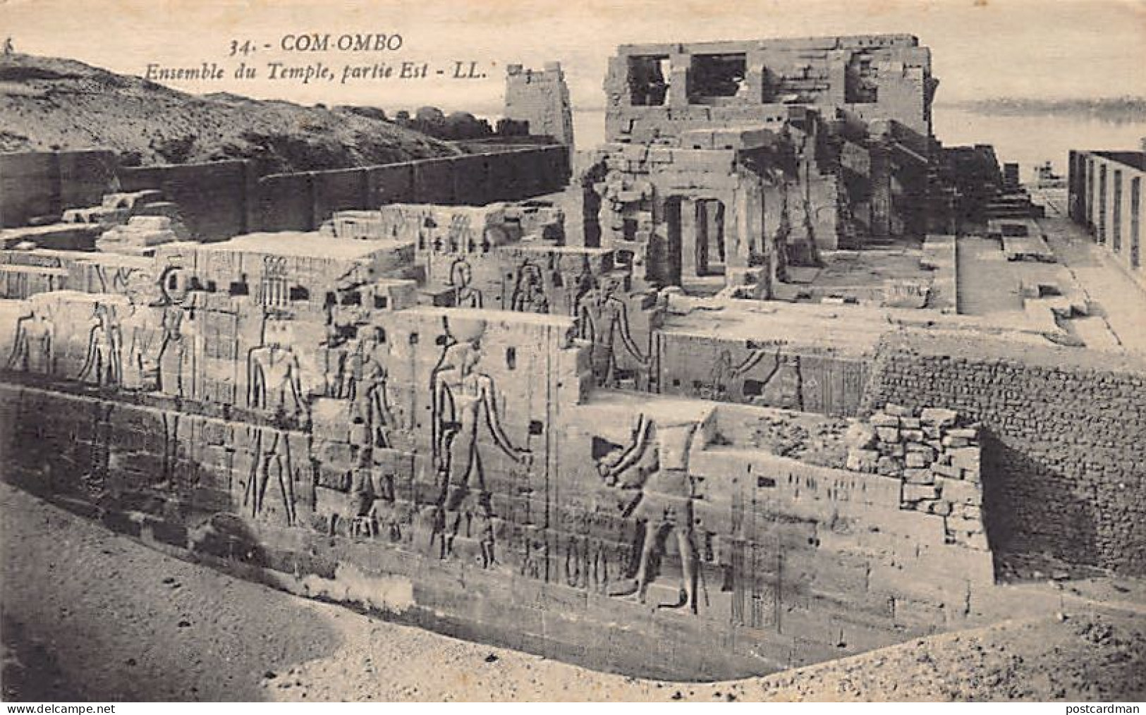 Egypt - Temple Of Kom Ombo - Eastern Part - Publ. A. Moutet 34 - Andere & Zonder Classificatie