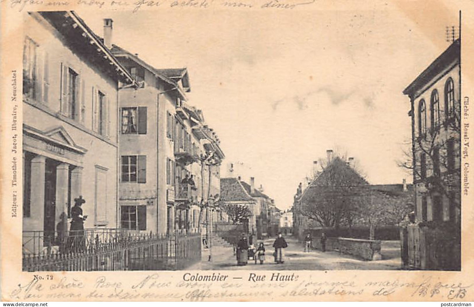 COLOMBIER (NE) Rue Haute - Ed. Timothée Jacot 72 - Colombier