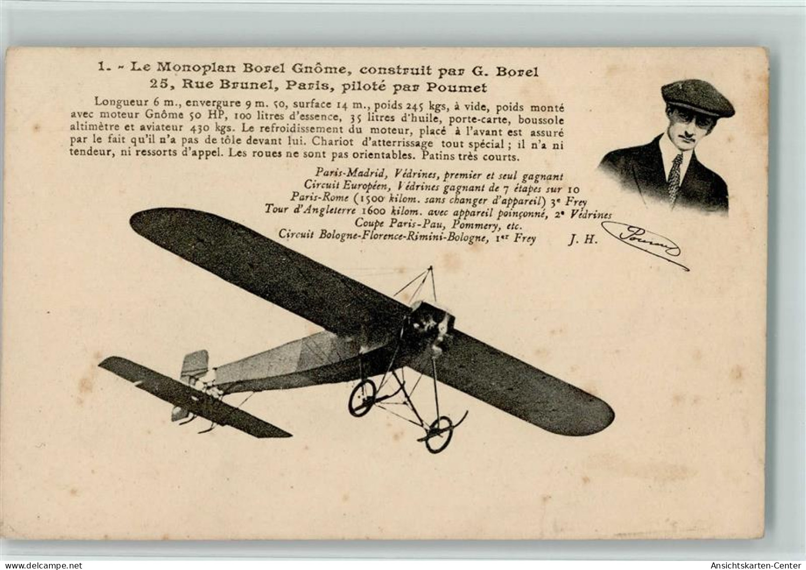13215709 - Flugwesenpioniere Le Monoplan Borel Gnome - Autres & Non Classés