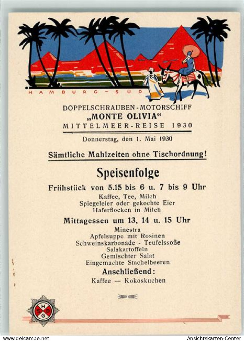 39286009 - Monte Olivia  Mittelmeer-Reise 1930 Donnerstag 1. Mai - Recipes (cooking)