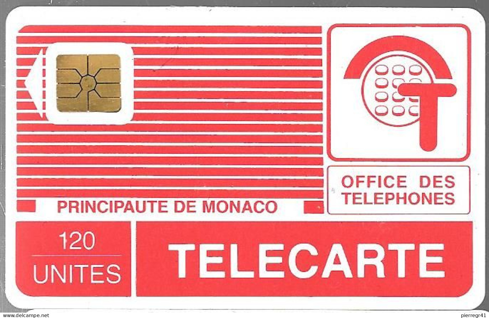 CARTE²°-PUBLIC-MONACO-PYJAMA-120U-MP17-So2-07/88-V°0711-UTILISE-TBE/RARE - Mónaco