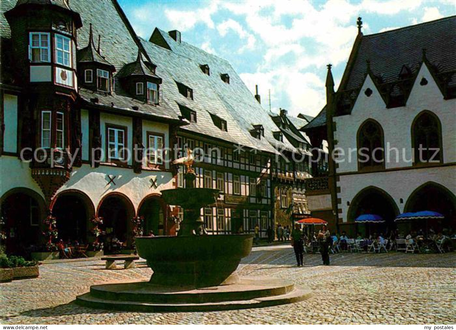 72692864 Goslar Marktbrunnen Altstadt Fachwerkhaus Gaststaette Restaurant Goslar - Goslar