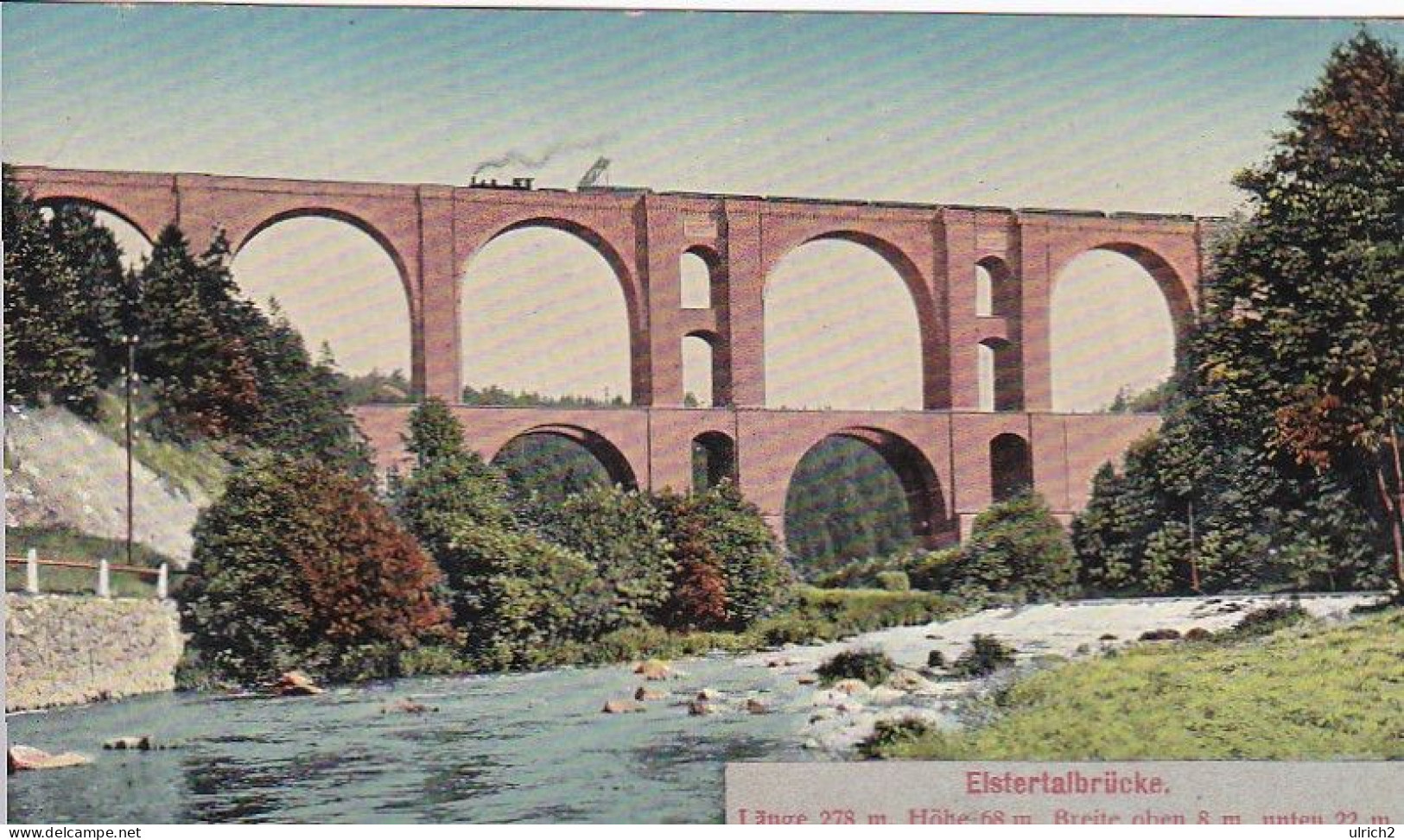AK Elstertalbrücke - Dampflok - Ca. 1910   (69430) - Plauen