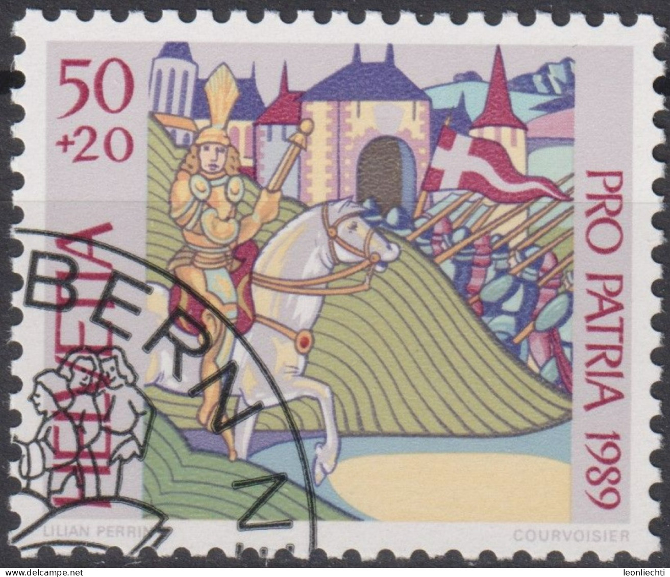 1989 Schweiz Pro Patria, Bilderchronik, Diebold Schilling 1483 ⵙ Zum:CH B224, Mi:CH 1394, Yt: CH 1320 - Gebraucht