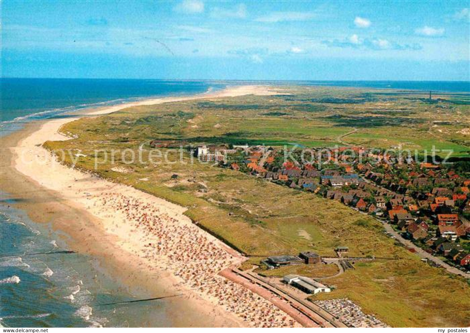 72692725 Norderney Nordseebad Fliegeraufnahme Strand  Norderney - Norderney