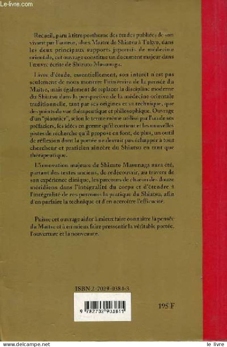 Shiatsu Et Médecine Orientale. - Masunaga Shizuto - 1999 - Gezondheid