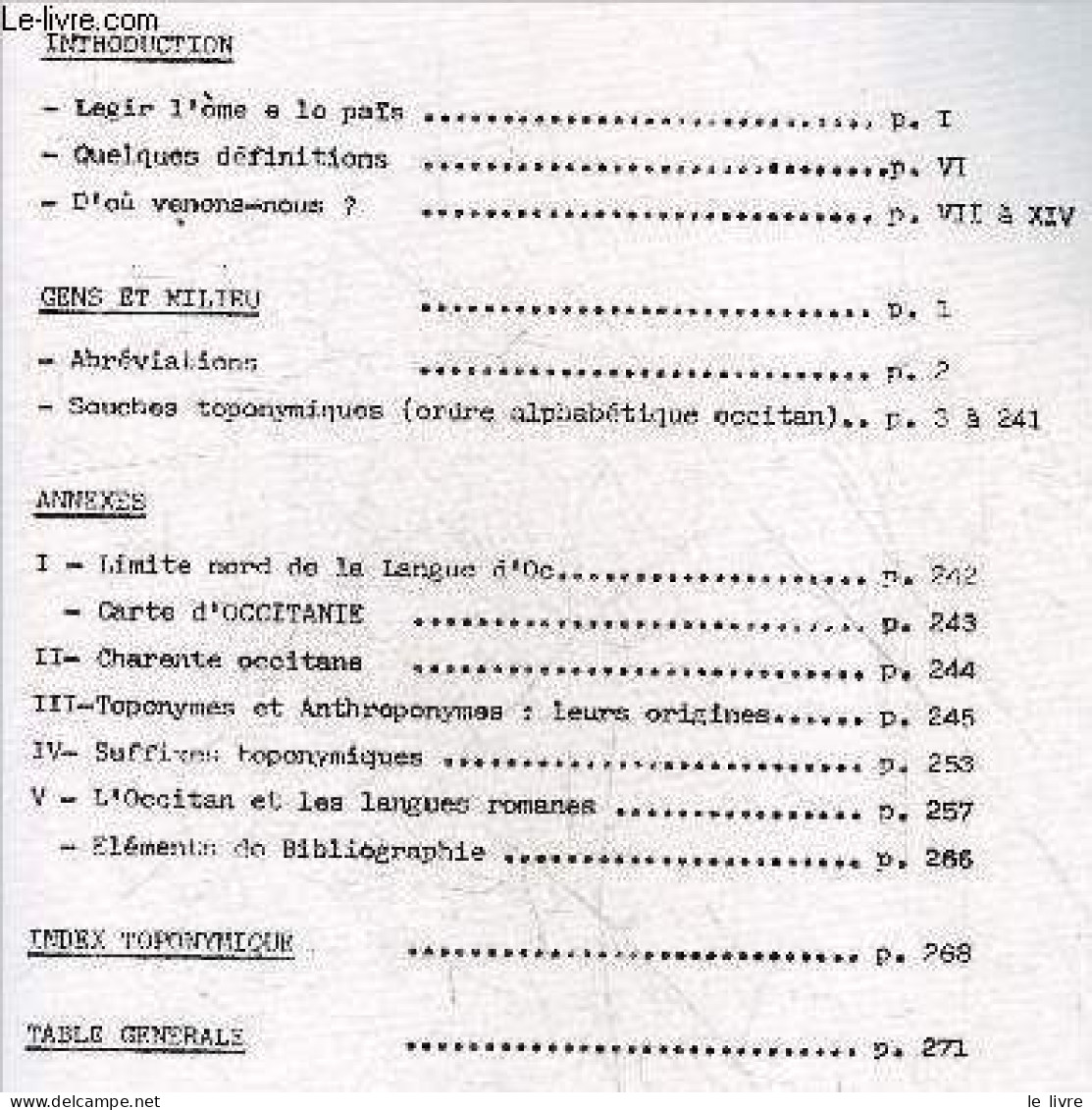 LA CLAU LEMOSINA N° Special 33 Bis - D'ente Venem ? (d'ou Venons Nous?) - Toponymie Occitane Du Limousin Et De Ses Confi - Otras Revistas