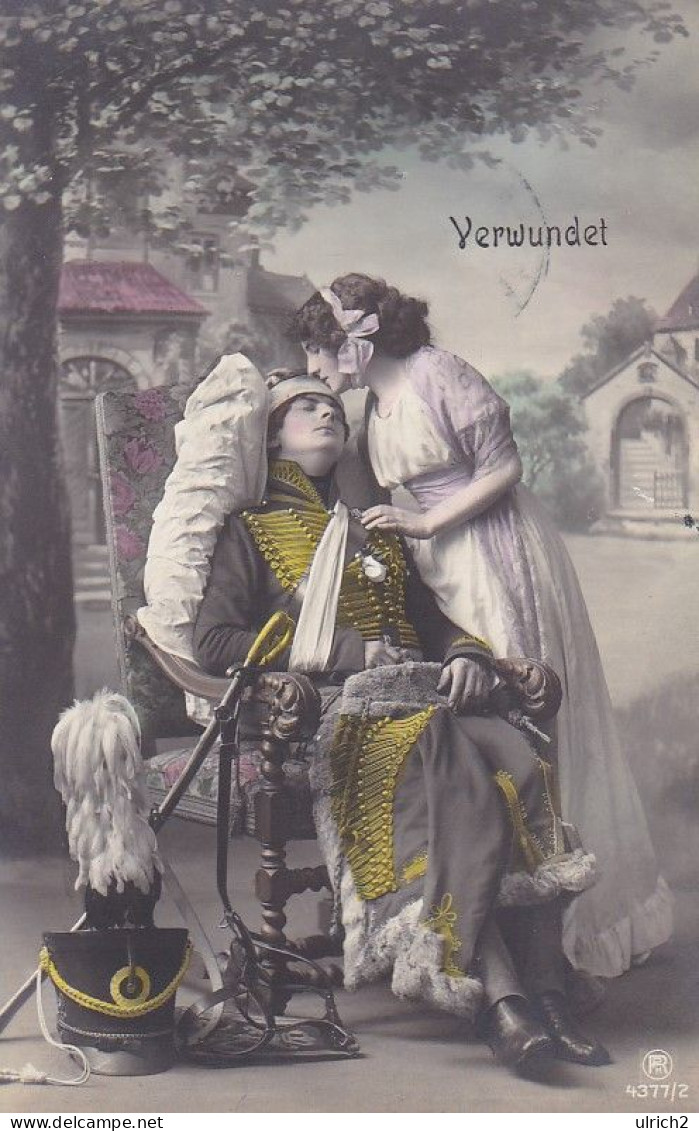 AK Verwundet - Frau Mit Verwundetem Soldaten - Ca. 1920  (69431) - Coppie