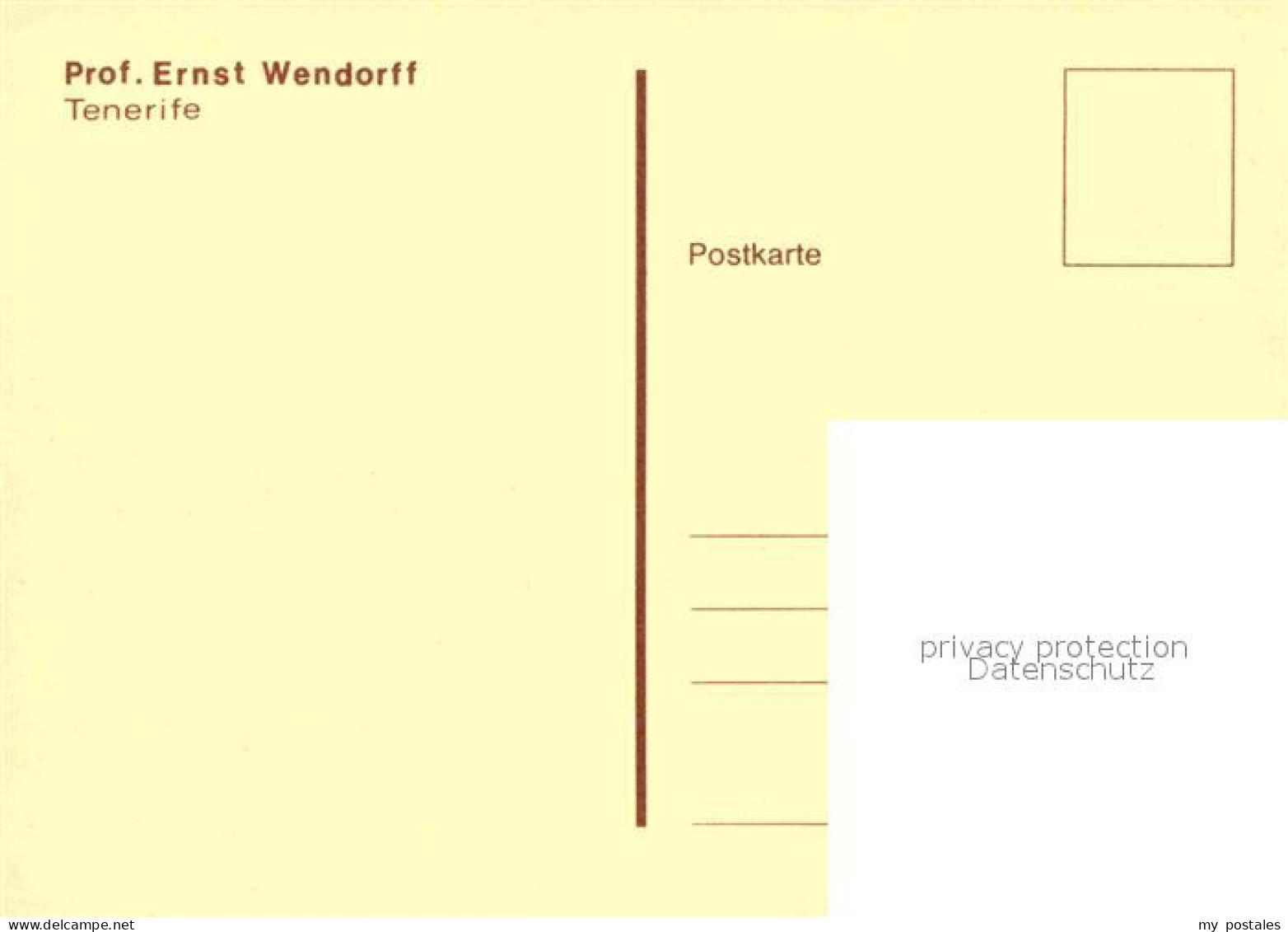 72692404 Tenerife Federzeichnung Wendorff Islas Canarias Spanien - Autres & Non Classés