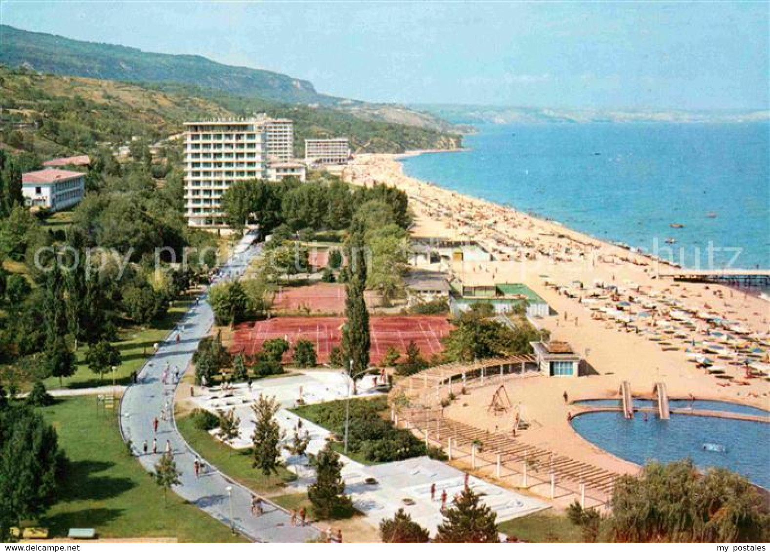 72692378 Slatni Pjassazi Hotel Morskoto Oko Strand Luftbild Warna Bulgarien - Bulgarien