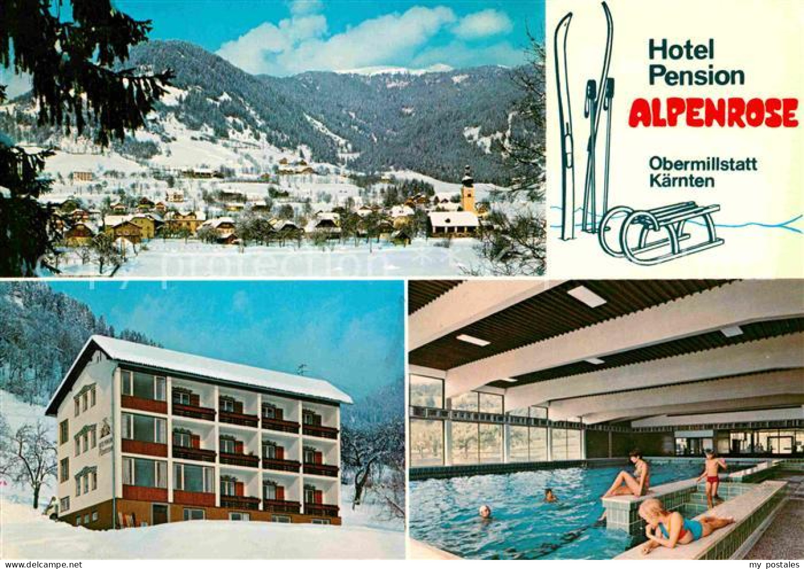 72692353 Obermillstatt Kaernten Hotel Pension Alpenrose Winter Millstatt Millsta - Altri & Non Classificati