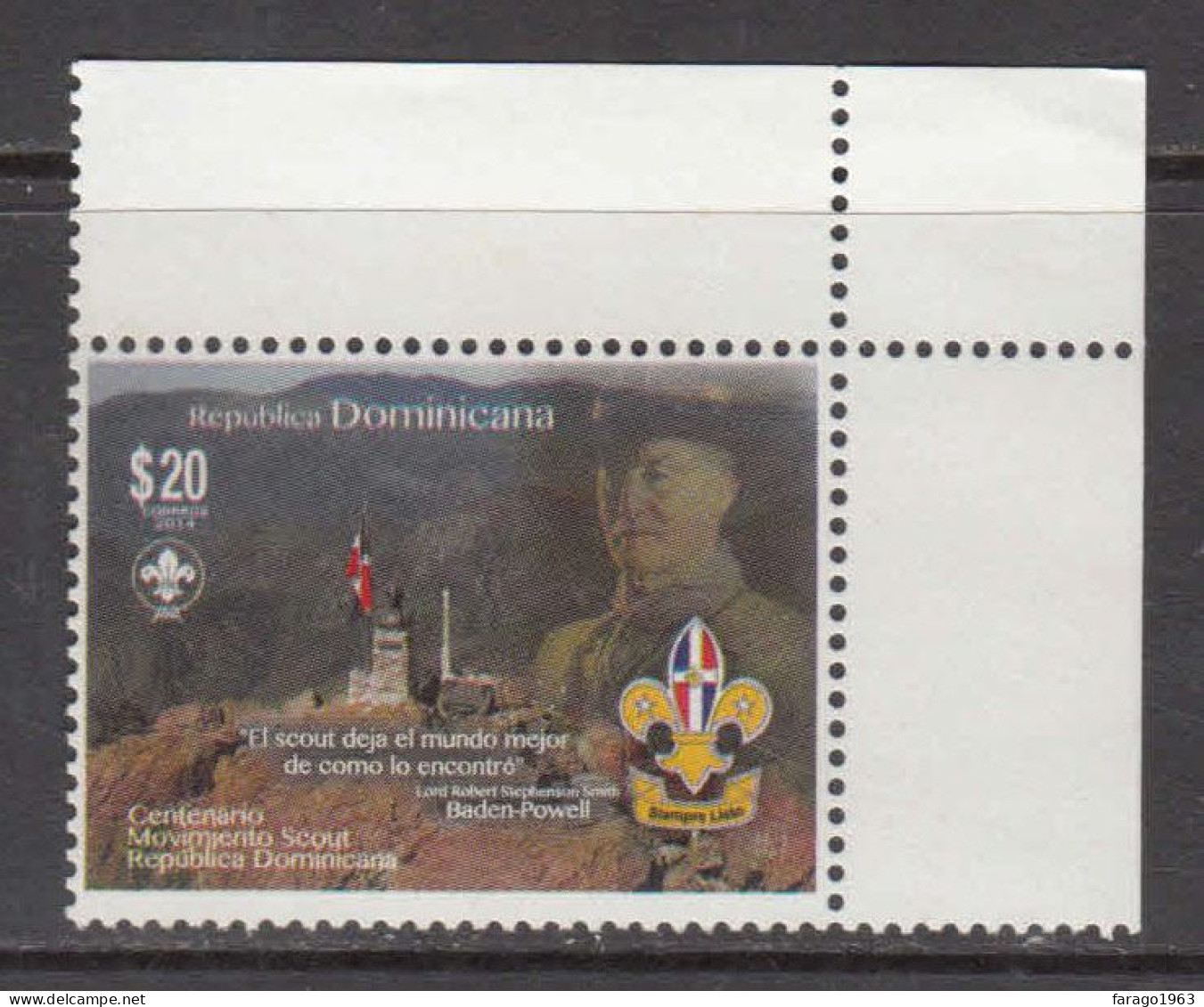2014 Dominican Republic Dominicana Scouting Baden Powell  Complete Set Of 1 MNH - Dominican Republic