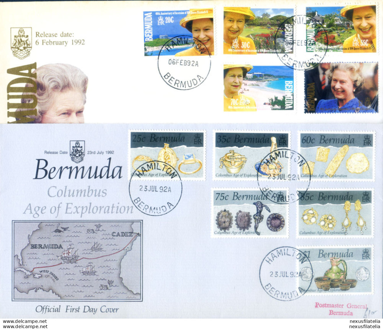 Annata Completa FDC 1992. - Bermudes