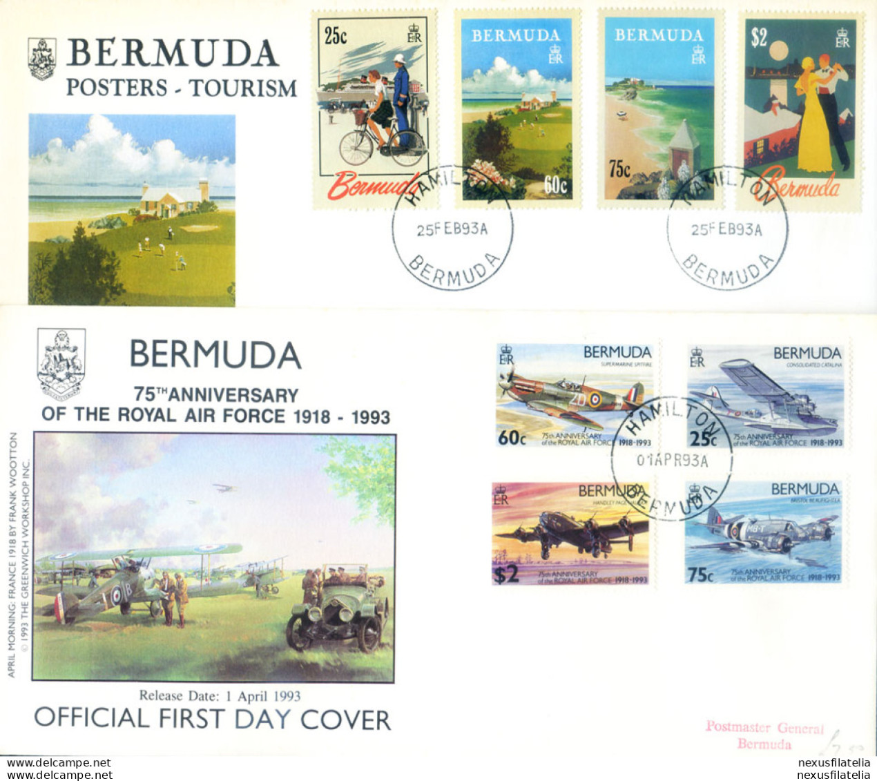 3 FDC Del 1993. - Bermudes