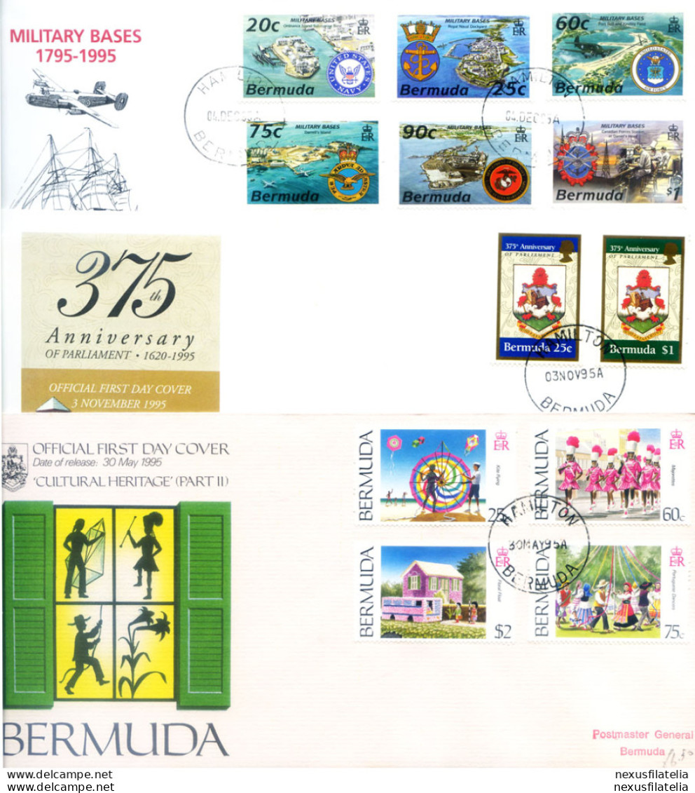 Annata Completa FDC 1995. - Bermudes