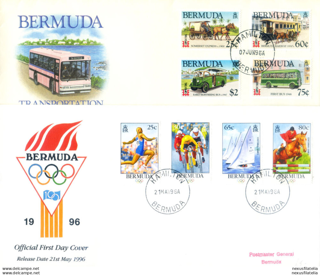5 FDC Del 1996. - Bermuda