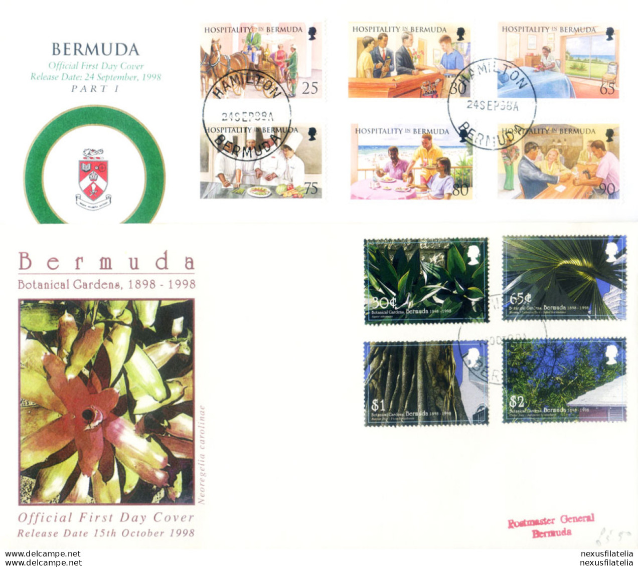 4 FDC Del 1998. - Bermudes
