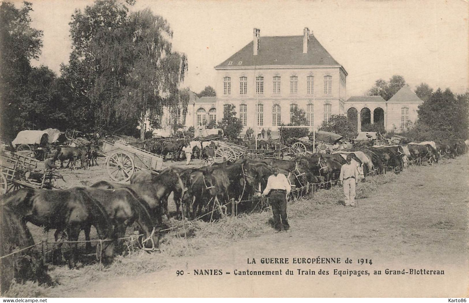 Doulon Nantes * Guerre Européenne 1914 N°90 * Cantonnement Du Train Des équipages , Au Grand Blottereau - Nantes