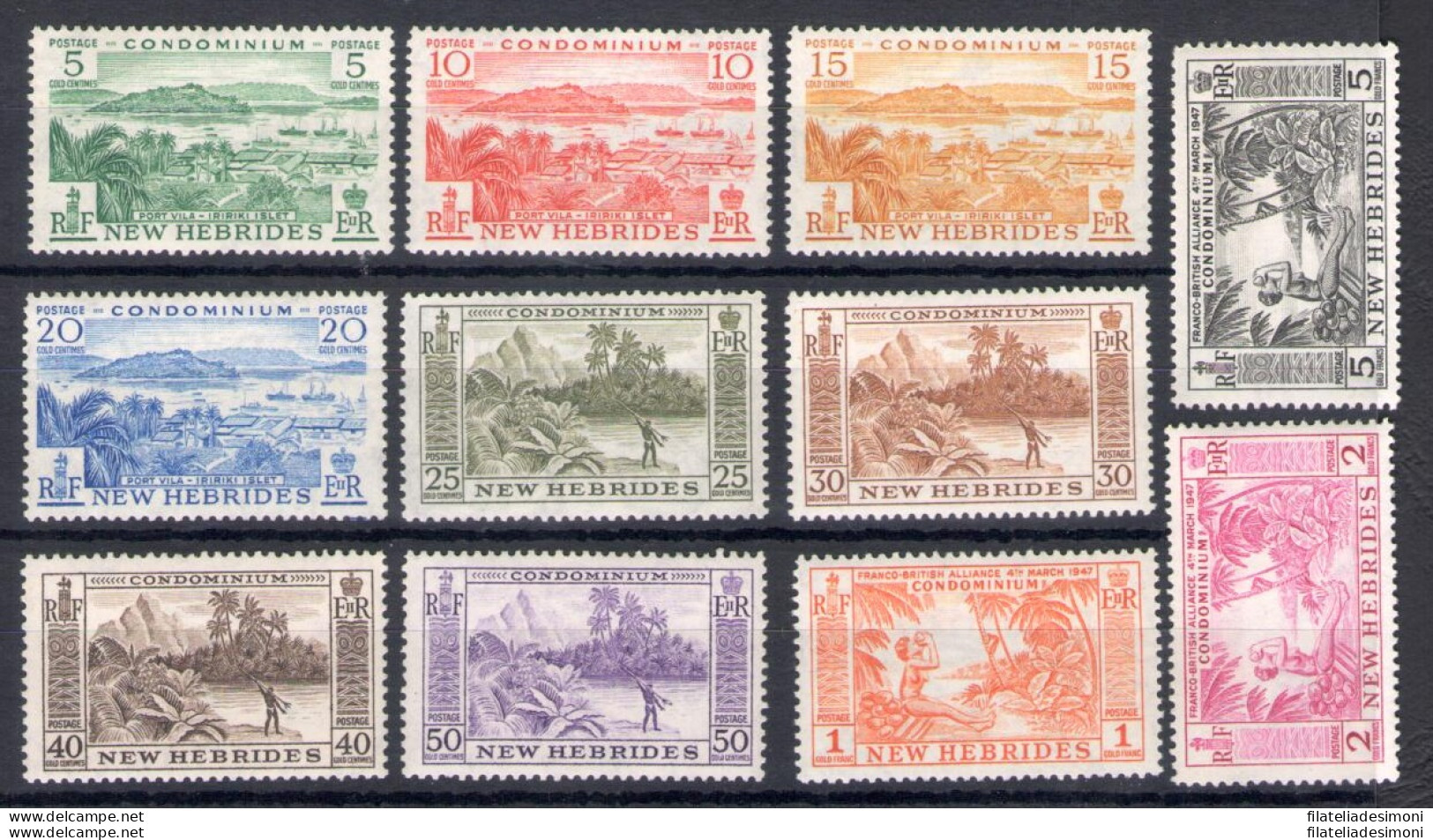 1957 New Hebrides - Stanley Gibbons N. 84/94 - Nuova Valuta - MNH** - Other & Unclassified