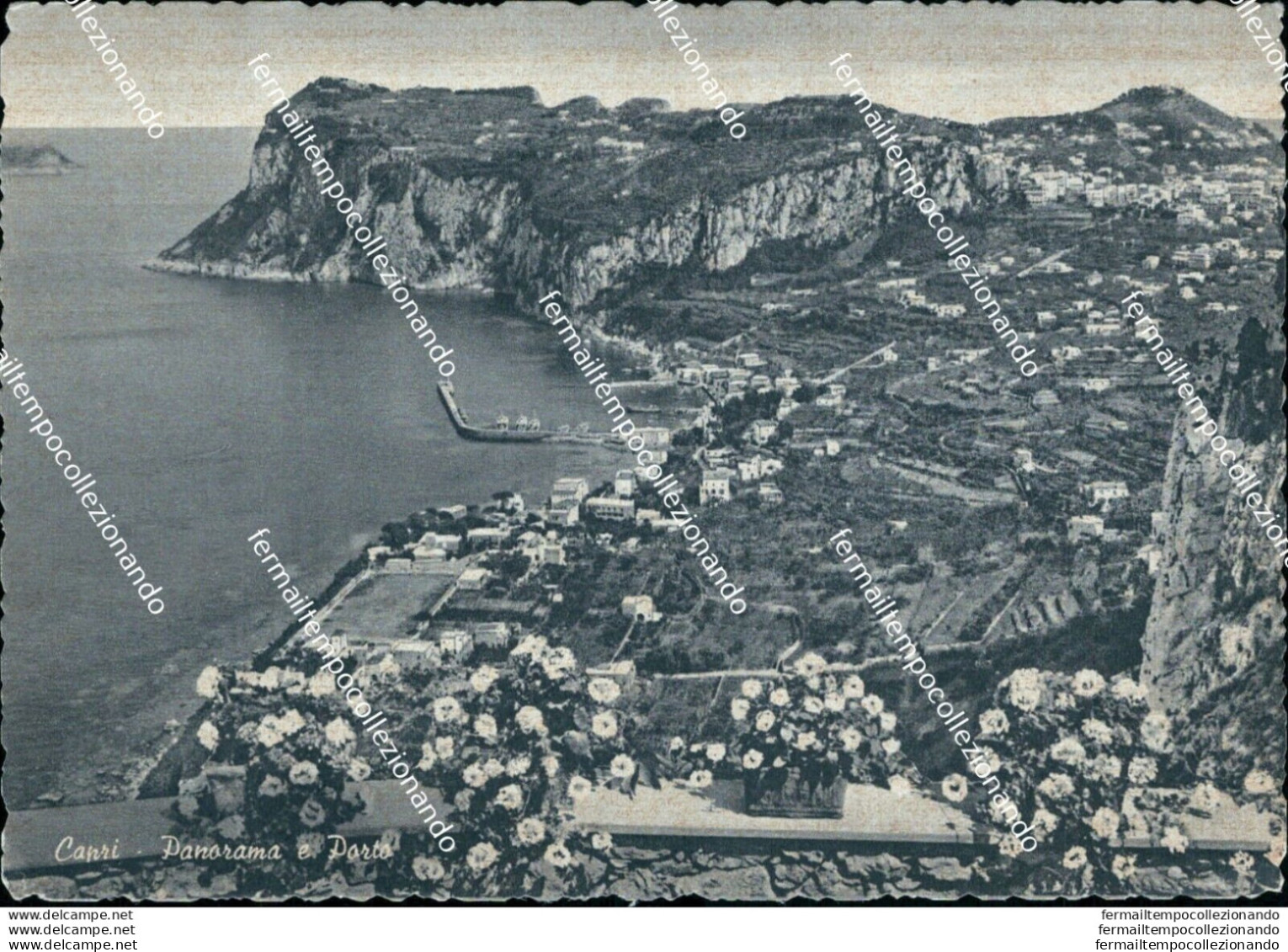 Br213 Cartolina Capri Panorama E Porto Provincia Di Napoli Campania - Napoli (Napels)