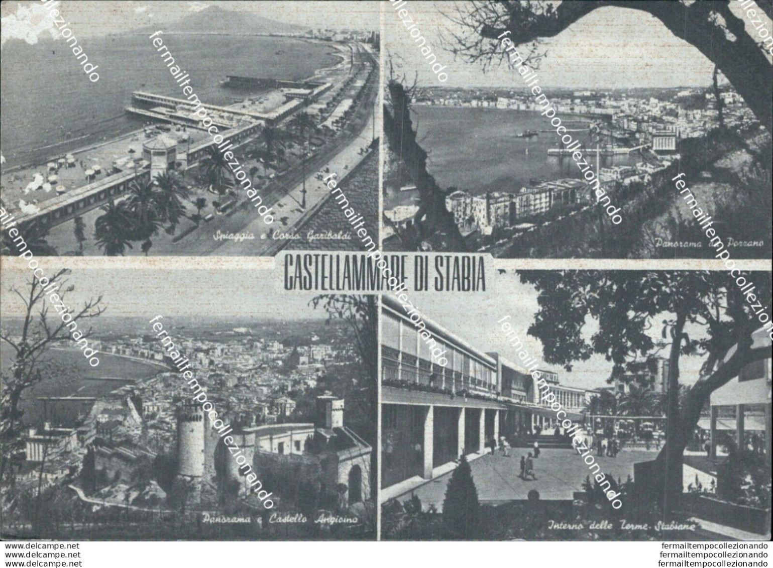 Ap500 Cartolina Castellammare Di Stabia 4 Vedute  Provincia Di Napoli - Napoli (Napels)