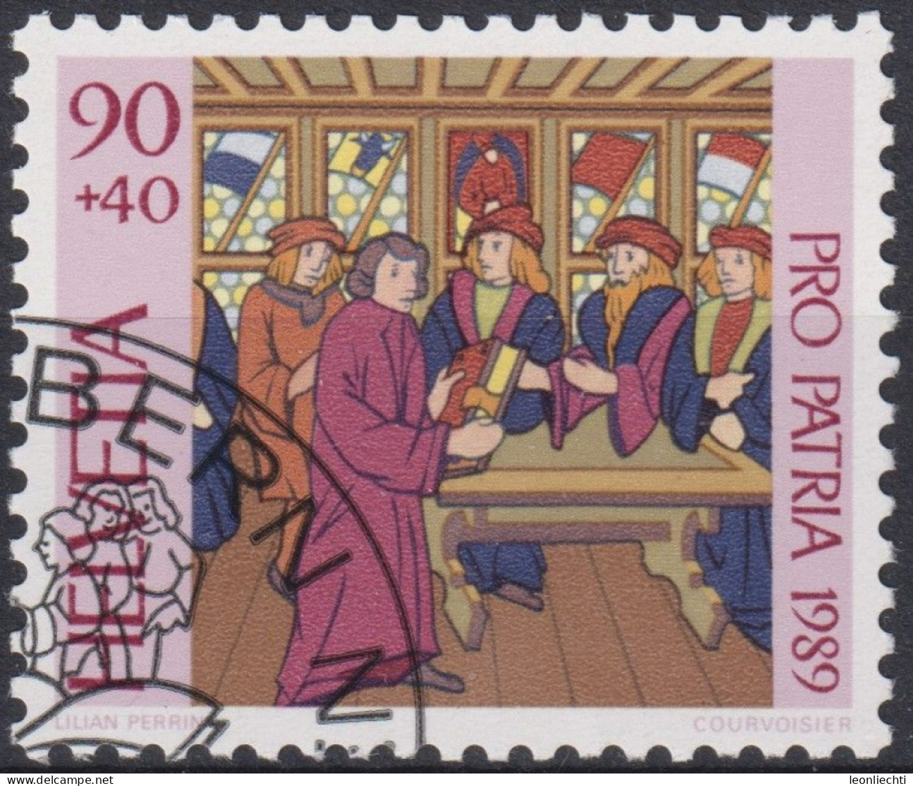 1989 Schweiz Pro Patria, Bilderchronik, Diebold Schilling 1513 ⵙ Zum:CH B226, Mi:CH 1396, Yt: CH 1322 - Used Stamps