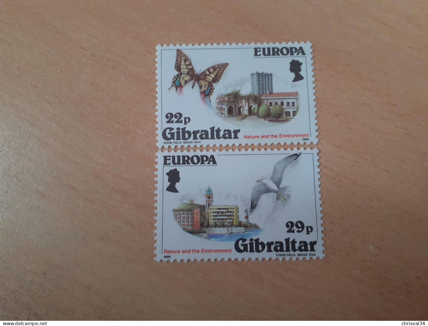 TIMBRES  GIBRALTAR    ANNEE   1986   N  513  /  514     NEUFS  LUXE** - Gibilterra