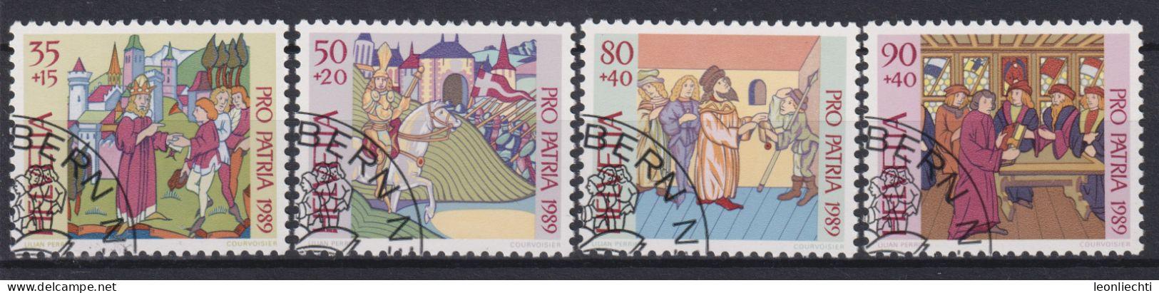 1989 Schweiz Pro Patria, Bilderchronik, ⵙ Zum:CH B223-B226, Mi:CH 1393-1396, Yt: CH 1319-1322 - Used Stamps