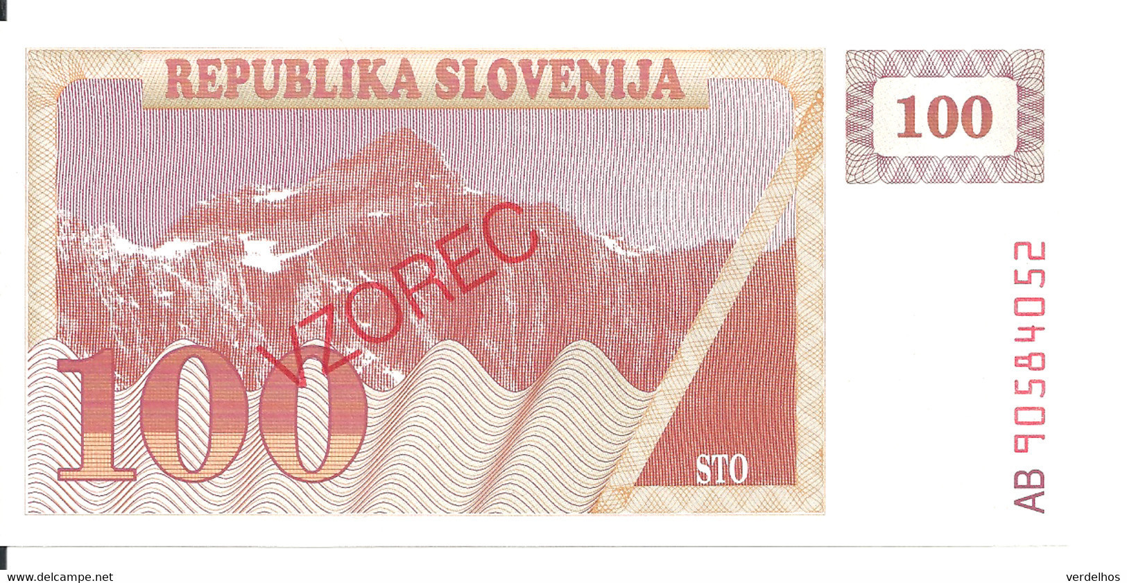 SLOVENIE 100 TOLARJEV 1990 UNC P 6s1 - Slovenië