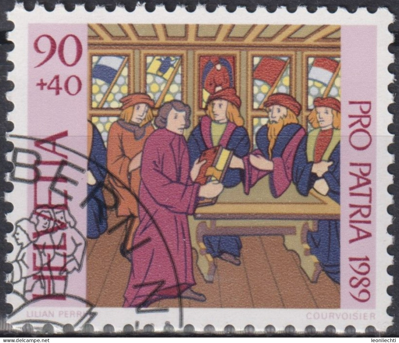 1989 Schweiz Pro Patria, Bilderchronik, Diebold Schilling 1513 ⵙ Zum:CH B226, Mi:CH 1396, Yt: CH 1322 - Used Stamps