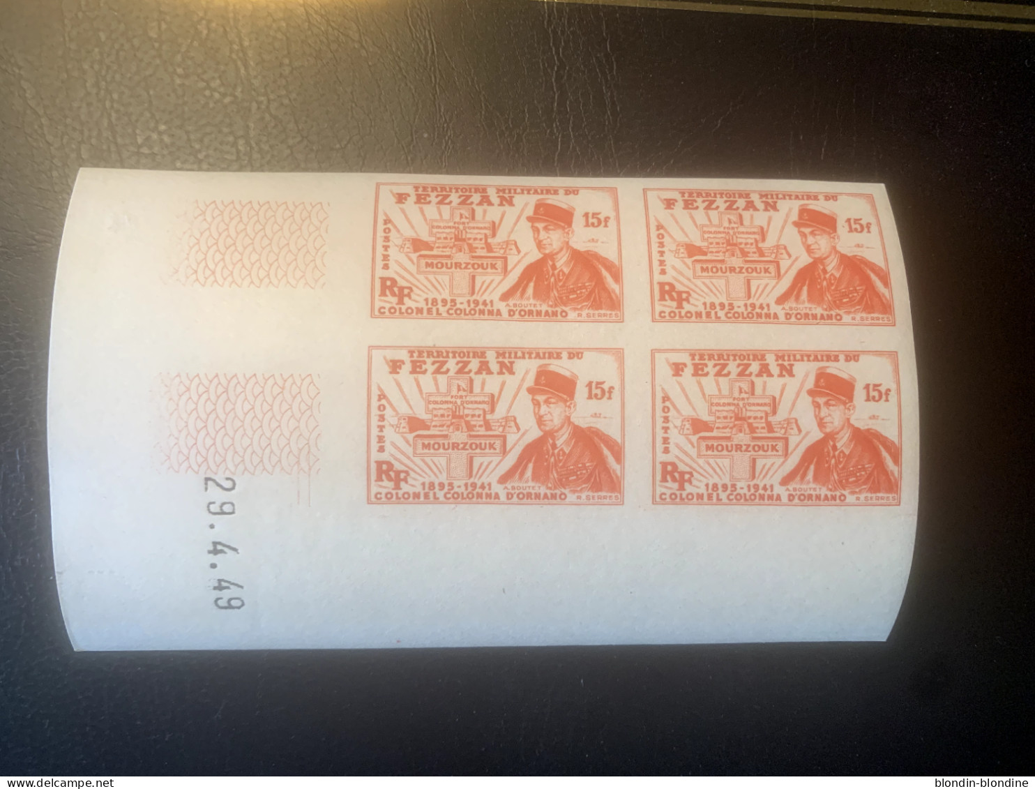 FEZZAN YT 50 NEUF** TB COIN DATÉ NON DENTELÉ - Unused Stamps