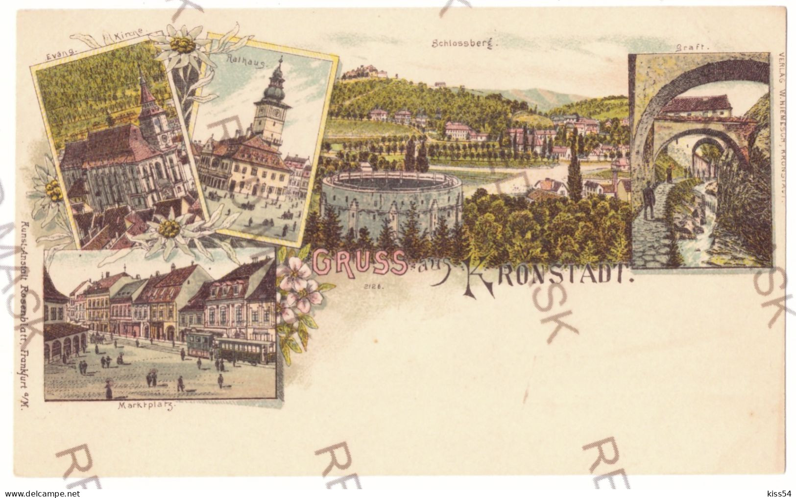 RO 47 - 20283 Brasov, Black Church, Market, Panorama, Litho, Romania - Old Postcard - Unused - Romania