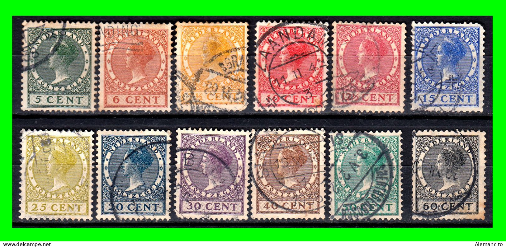 HOLANDA ( NEDERLAND - PAISES BAJOS ) SELLOS DEL AÑO 1924 - 1930 DE LA REINA GUILLERMINA - Used Stamps