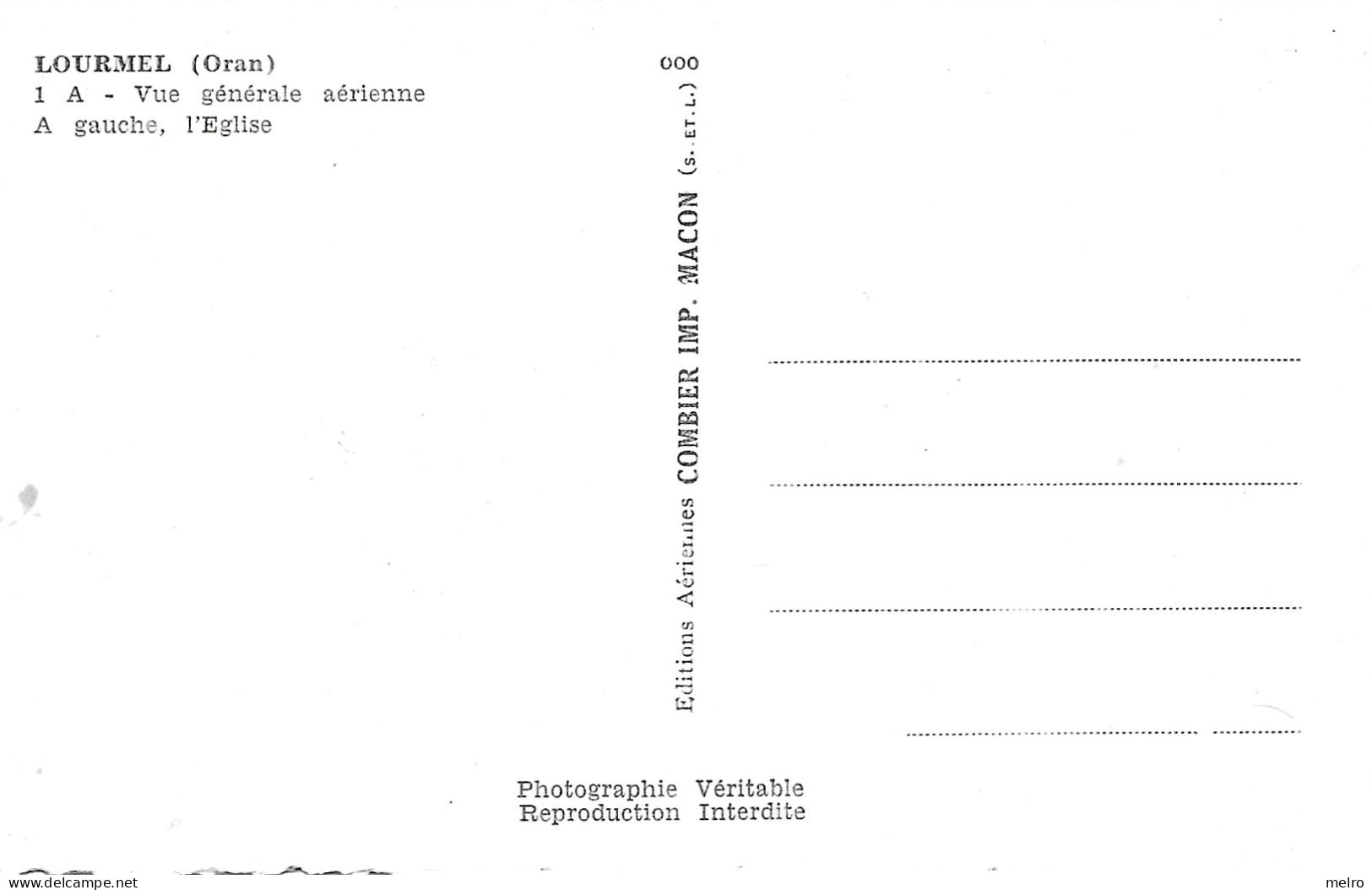 CPM - Algérie - LOURMEL - Vue Générale Aérienne - à Gauche L'Église - Other & Unclassified