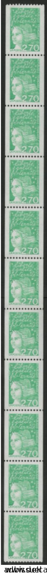 Roulette N° 98 (Luquet 3100) Neuf ** (MNH) Avec 2 N° Rouge Au Verso - Coil Stamps