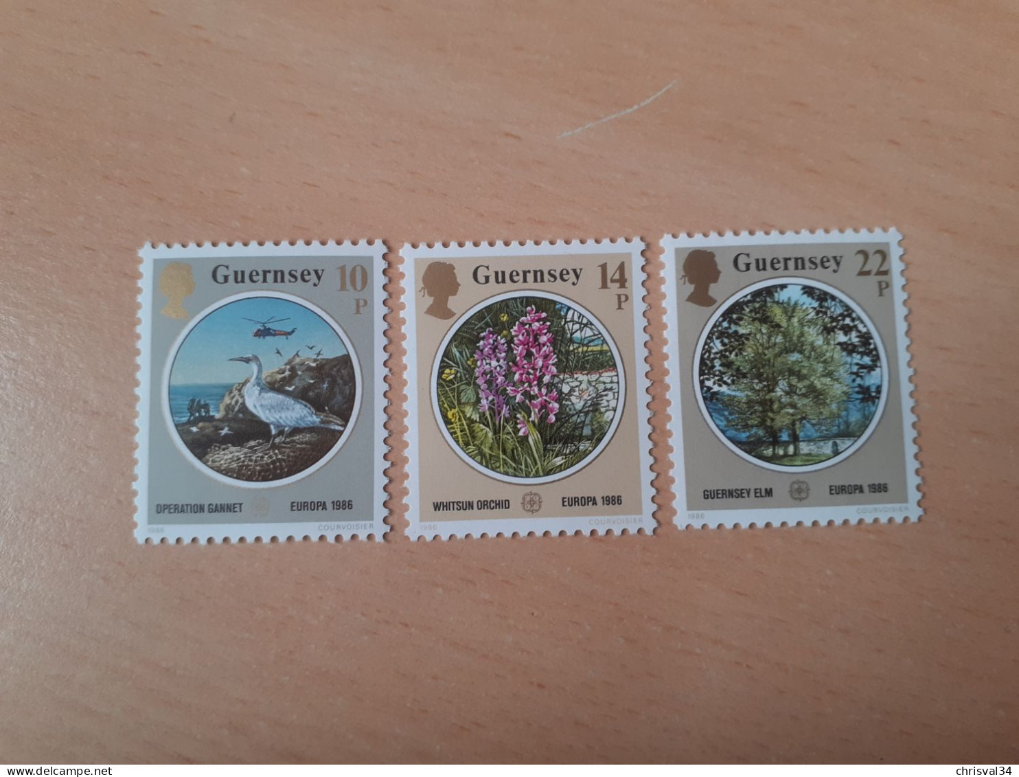 TIMBRES  GUERNESEY    ANNEE   1986   N  359  A  361     NEUFS  LUXE** - Guernesey