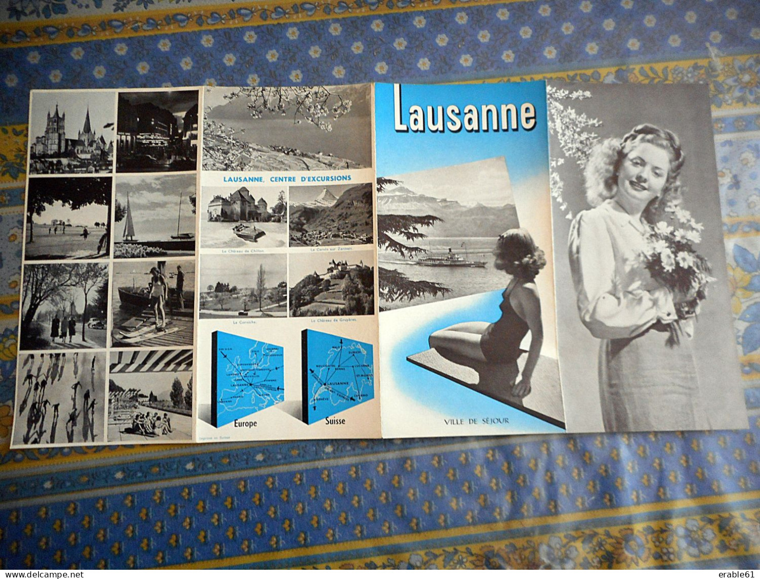DEPLIANT TOURISTIQUE LAUSANNE SUISSE 1949 - Reiseprospekte
