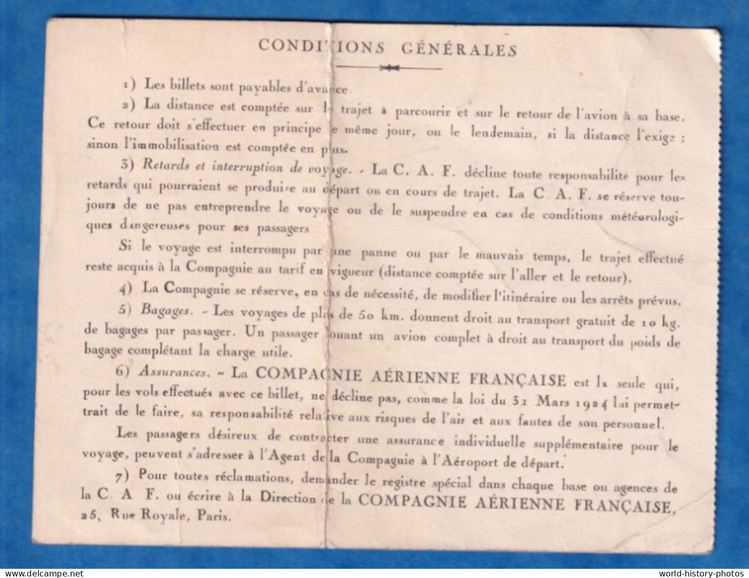 Billet Ancien D' Avion Spécial - Compagnie Aérienne Française - 6 Novembre 1930 - Cachet Agence Gallia Tours à Cannes - Andere & Zonder Classificatie