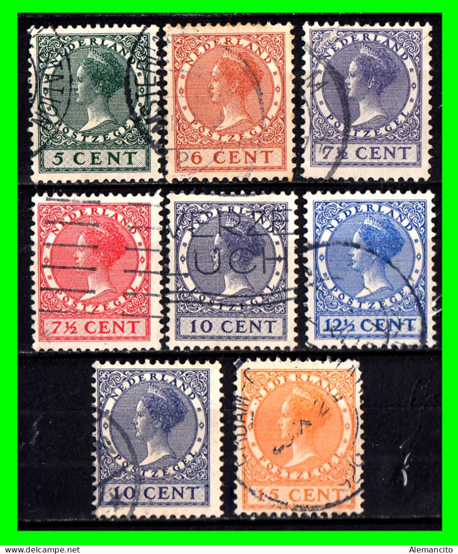 HOLANDA ( NEDERLAND - PAISES BAJOS ) SELLOS DEL AÑO 1924 - 1930 DE LA REINA GUILLERMINA - Used Stamps