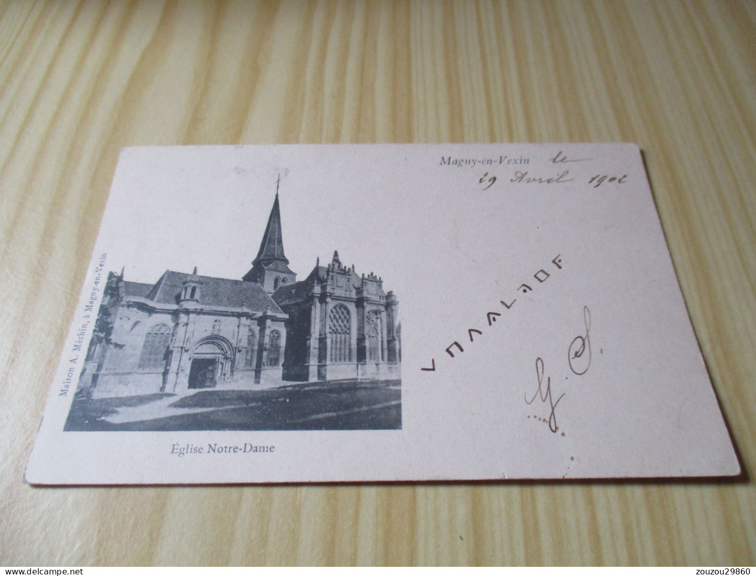 CPA Magny-en-Vexin (95).Eglise Notre-Dame - Carte Datée Le 29/04/1902. - Magny En Vexin