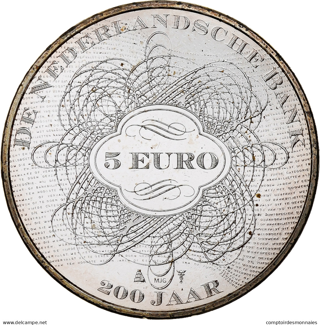 Pays-Bas, Willem-Alexander, 5 Euro, Dutch Bank, 2014, Utrecht, Cuivre Plaqué Ar. - Pays-Bas