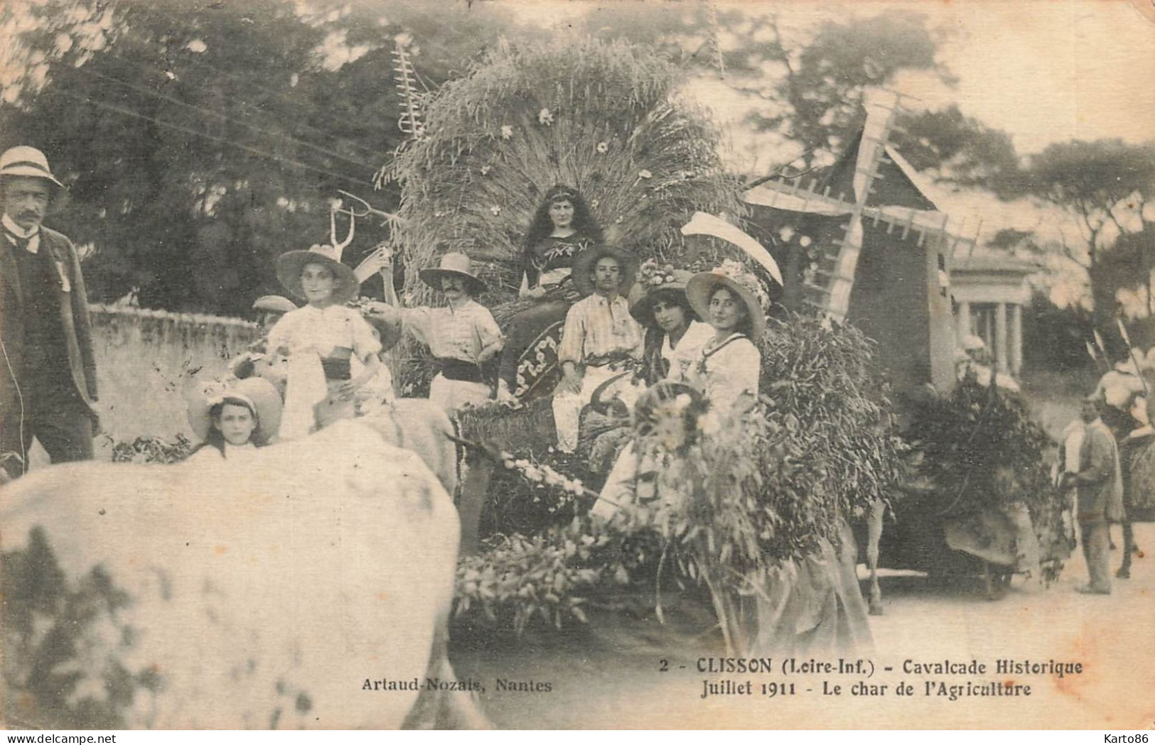Clisson * Cavalcade Historique Juillet 1911 , Le Char De L'agriculture - Clisson