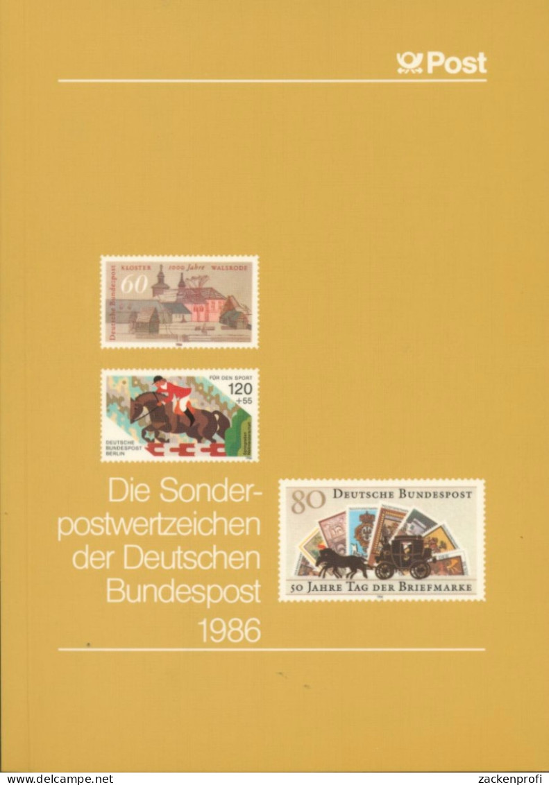 Bund Jahrbuch 1986 Mit Allen Marken Postfrisch Und Schwarzdruck (XL9576) - Unused Stamps