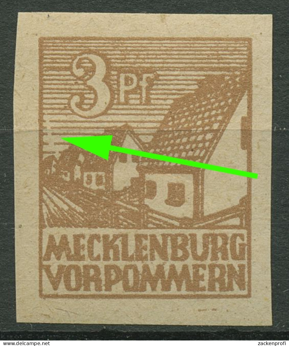 SBZ Mecklenburg-Vorpommern 1946 Abschiedsserie Plattenfehler 29 Y IV Postfrisch - Sonstige & Ohne Zuordnung