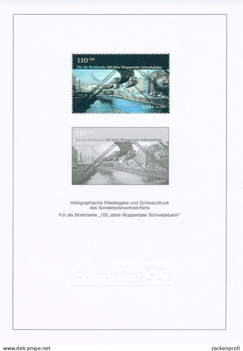 Bund 2001 Wuppertaler Schwebebahn Und Hologramm SD 24 A. Jahrbuch (G7902) - Briefe U. Dokumente