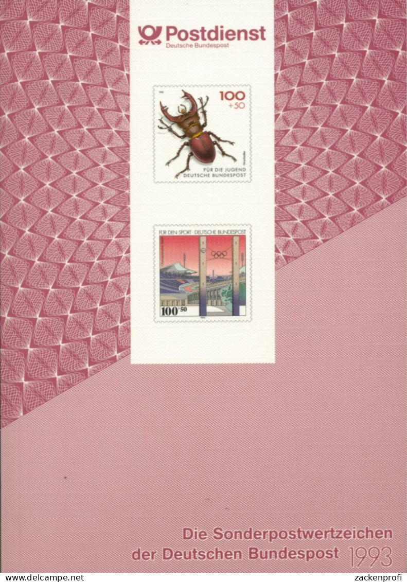 Bund Jahrbuch 1993 Mit Allen Marken Postfrisch Und Schwarzdruck (XL9583) - Ungebraucht