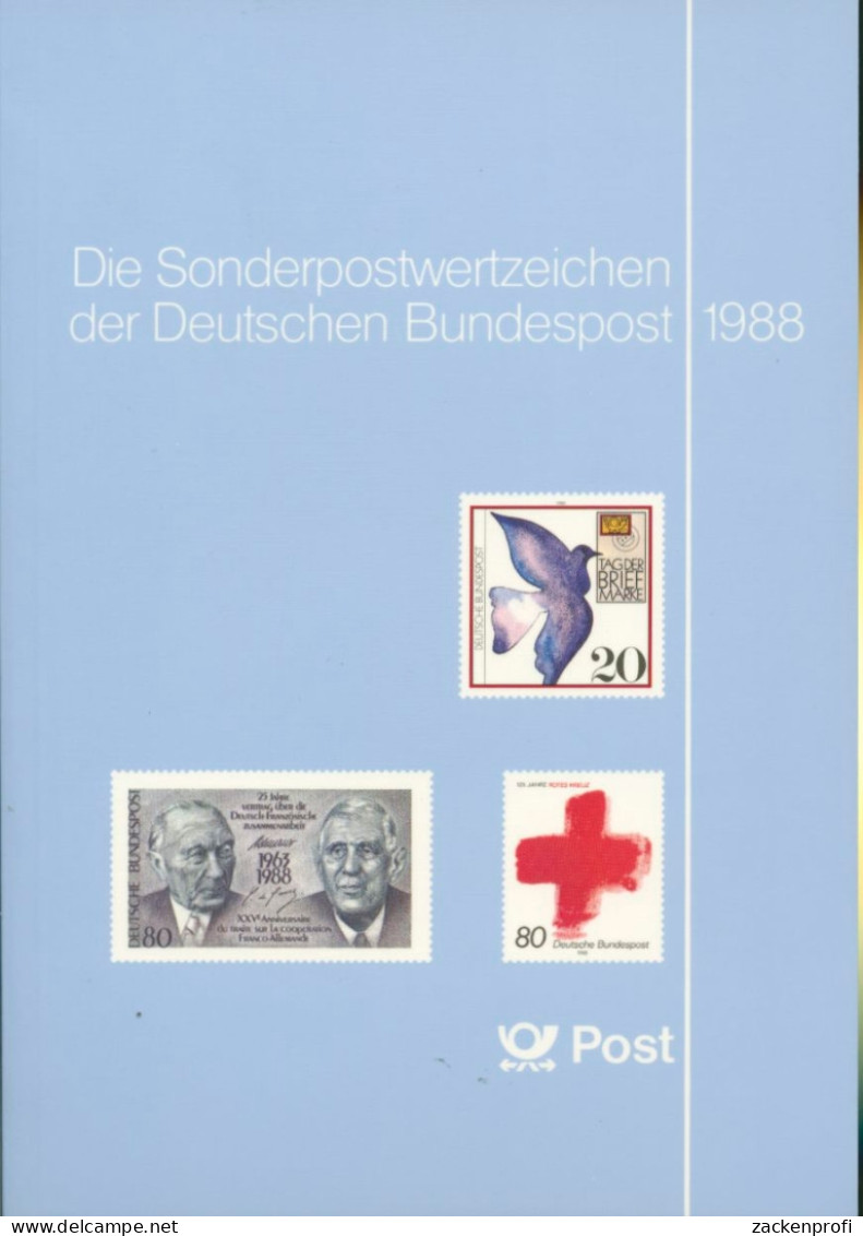 Bund Jahrbuch 1988 Mit Allen Marken Postfrisch Und Schwarzdruck (XL9578) - Ungebraucht